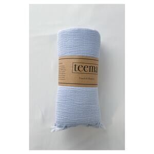Teema The Sky Dream Organic Cotton Turkish Towel Bath Sheet 68" x 30" Blue New